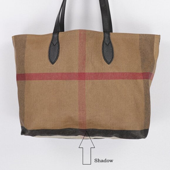 Burberry Doodle Shoulder Tote Bag Nova Check Pattern Print Coated Canvas Italy - Picture 3 of 9